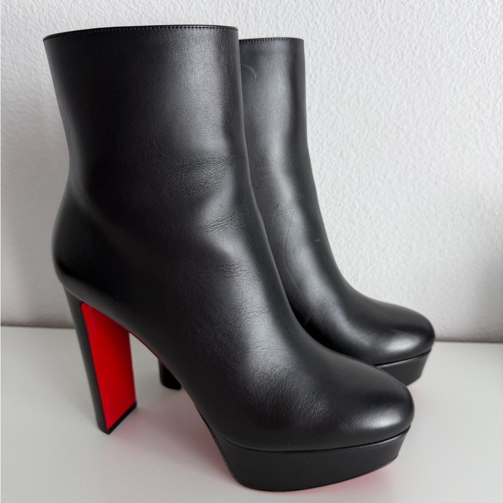 Christian Louboutin Loo Booty Platform Boots Shoes Heels 41.5 11.5